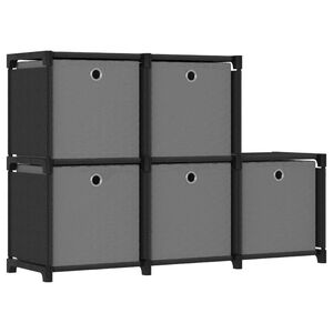 vidaXL Органайзер с 5 отделения с кутии, черен, 103x30x72,5 см, плат