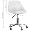 vidaXL Въртящи се трапезни столове, 2 бр, бели, изкуствена кожа