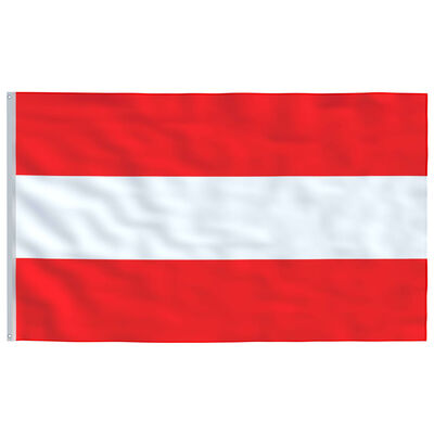 vidaXL Флаг на Австрия и алуминиев флагщок, 6,2 м