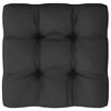vidaXL Градински комплект от 10 части, с възглавници, черен, бор масив