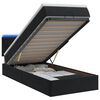 vidaXL Отоман с матрак и LED с LED ленти Черно 100 x 200 cm Кадифе