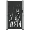 vidaXL Градинска врата 110 x 180 см Черно С ключалка