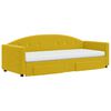 vidaXL Канапе с изтеглящо легло и чекмеджета жълто 80x200 см кадифе