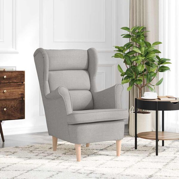 vidaXL Фотьойл Cloud Grey 74x84x100 cm Fabric