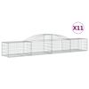 vidaXL Габионни кошници арка 11 бр 300x50x40/60 см поцинковано желязо