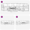 vidaXL Комплект дивани за открито 6 pcs Натурален и Антрацит
