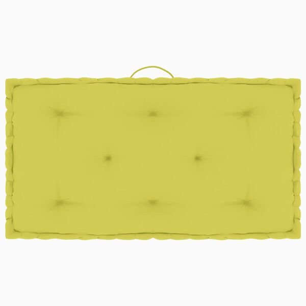 vidaXL Палетни възглавници за под, 4 бр, памук, ябълковозелени