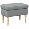 vidaXL Пуф за крака Светлосиво 55 x 35 x 41 см Полиестер