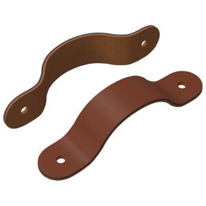 vidaXL Дръжки за шкафове 2 бр. Кафяво 140 x 25 x 2,3 мм PU