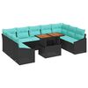 vidaXL Комплект за хранене в градината 10 pcs Черен и Синьозелен
