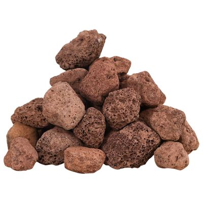vidaXL Вулканични камъни 10 кг червени 3-5 см