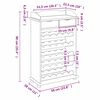 vidaXL Винен рафт Естествен 58 x 28 x 90 см Масивно дърво от бор
