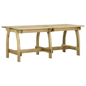 vidaXL Градинска маса, 220x74x75 см, импрегниран бор