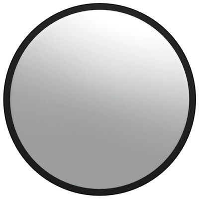 vidaXL Вътрешно изпъкнало пътно огледало, черно, Ø40 см, акрил