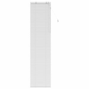 vidaXL Венецианска щора Бяло 65 x 250 cm 35 mm Солидно пауловния дърво