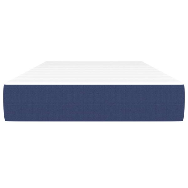 vidaXL Матрак за легло с покет пружини синьо 80x200x20 см плат