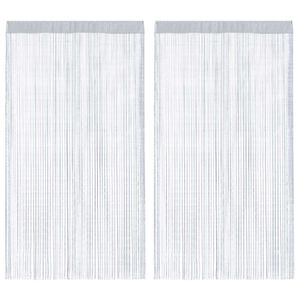 vidaXL Пердета ресни, 2 бр, светлосиви, 100x250 см