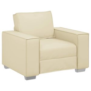 vidaXL Диван стол Крем 100 cm Изкуствена