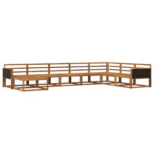 vidaXL Комплект дивани за открито 8 pcs Натурално