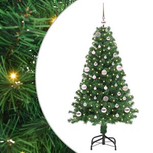 vidaXL С изкуствено коледно дърво с 150 LED светодиода Зелен 150 cm