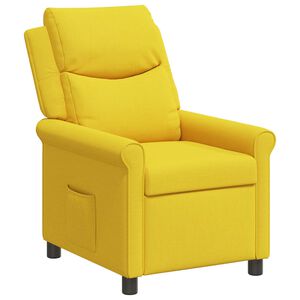 vidaXL Разтегателен стол Светло жълто 69 x 93 x 102 cm Текстил