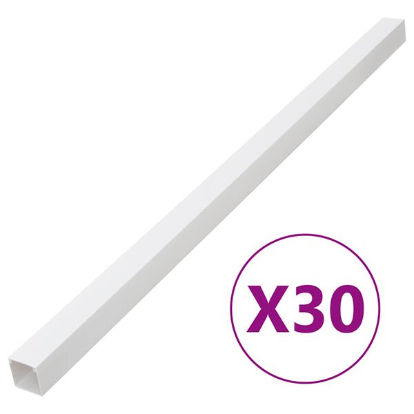 vidaXL Кабелен канал 33x33 мм 30 м PVC