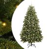vidaXL С изкуствено коледно дърво 210 cm 300 LED светодиода Топло бяло