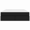 vidaXL Легло с място за съхранение и матрак Черно 140 x 200 cm