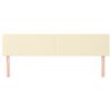 vidaXL Горни табли за легло 2 бр кремави 80x5x78/88 см изкуствена кожа