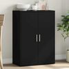 vidaXL Сайдборд, черен, 60x31x84 см, инженерно дърво