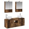 vidaXL Комплект шкафове за баня 5 pcs Старо дърво 50 x 14,5 x 70 см