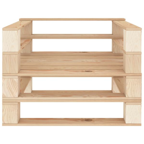 vidaXL Градинско кресло от палети, дърво