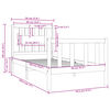 vidaXL Рамка за легло, дърво масив, 90x190 см, Single