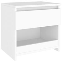 vidaXL Нощно шкафче, бяло, 40x30x39 см, ПДЧ