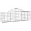 vidaXL Дъговидна габионна кошница 200x30x60/80 см поцинковано желязо