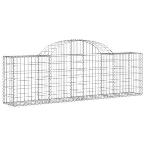 vidaXL Дъговидна габионна кошница 200x30x60/80 см поцинковано желязо