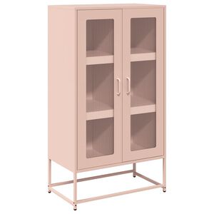 vidaXL Висока дъска Pink 68x39x123 cm Стомана