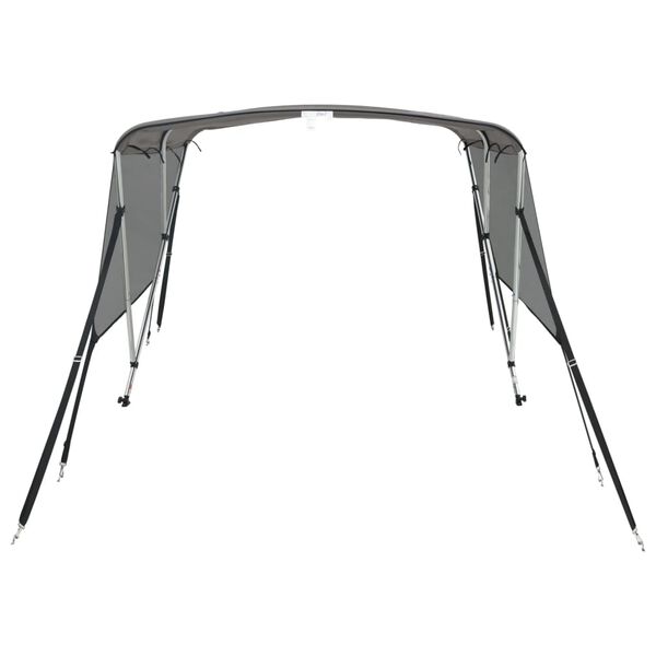 vidaXL Тента за лодка с 3 дъги мрежести страници 183x(170-182)x137 см