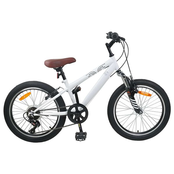 vidaXL Kids Mountain Bike 20 инча 6-Speed за 5-8 години Бяло