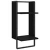 vidaXL Комплект рафтове за стена 4 части черни инженерно дърво
