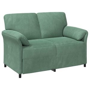 vidaXL Двуместна софа Морско зелено 138 x 83 x 95 см Кадифе