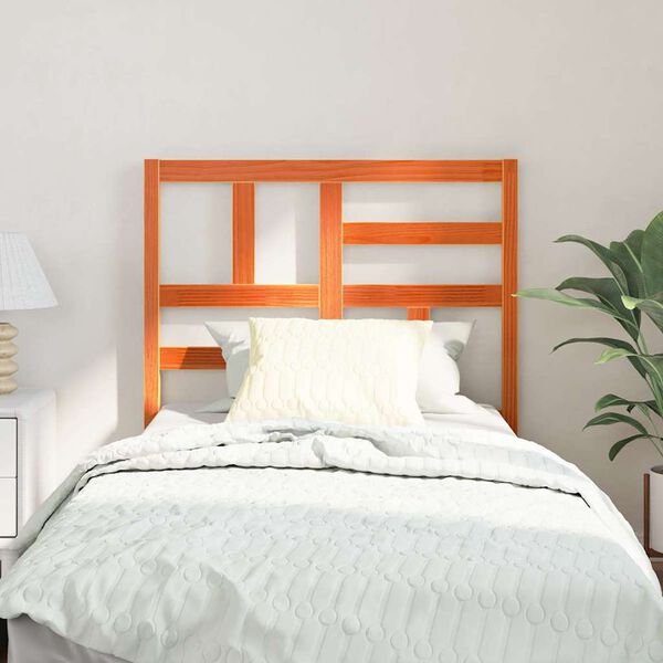 vidaXL Главня за легло Кафяво с восъчно покритие 80,5 x 4 x 104 см