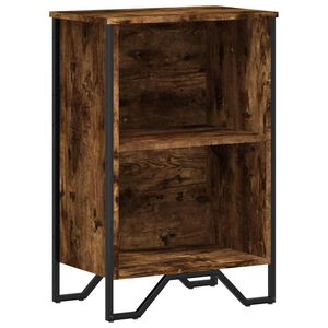 vidaXL Библиотека, опушен дъб, 50x31x74,5 см, инженерно дърво