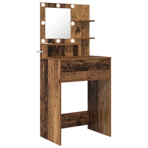 vidaXL Тоалетки за спалня Старо дърво 80 x 39,6 x 135 см