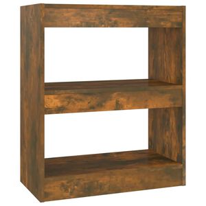 vidaXL Библиотека/разделител за стая, опушен дъб, 60x30x72 см