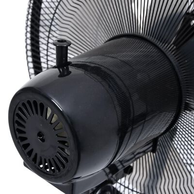 vidaXL Вентилатор за мъгла на стойка, 3 скорости на вятъра, черен