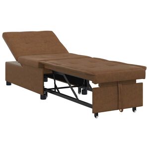 vidaXL Диван легло Кафяво 194 x 67 x 82 см Тъкан Huahua
