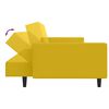 vidaXL 2-местно разтегателно канапе, жълто, кадифе