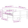vidaXL Рамка за легло без матрак, 135x190 см, масивна чамова дървесина