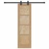 vidaXL Преплъзваща се врата Естествено и черно 61 x 198,5 см